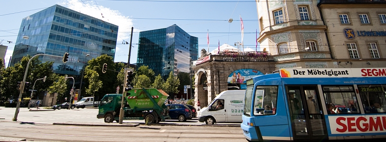 Das Wirbelsäulenzentrum liegt zentral in München Zentrum am Stiglmaierplatz.